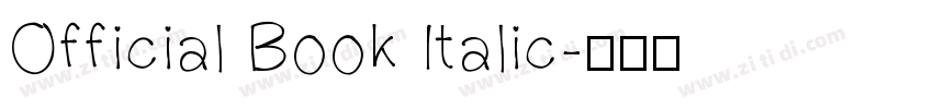 Official Book Italic字体转换